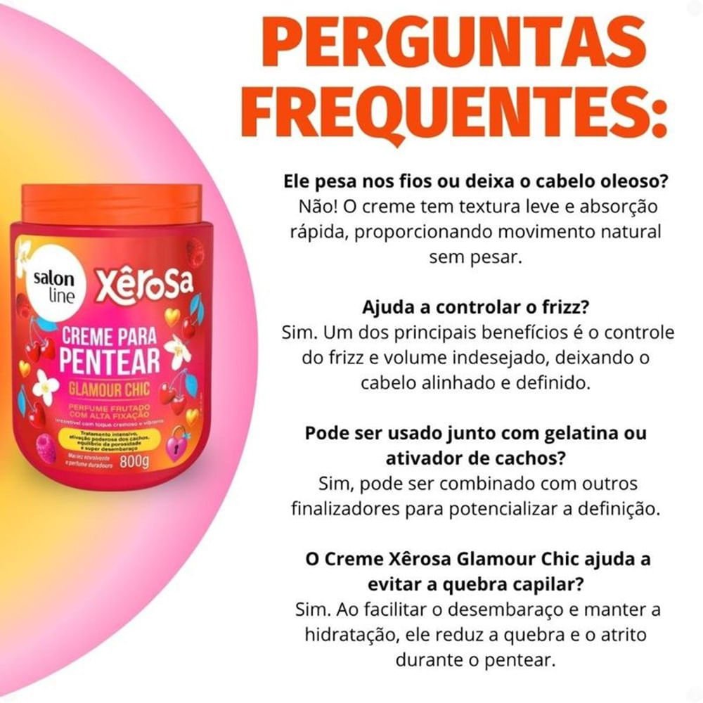 Creme de Pentear Salon Line Xêrosa Glamour Chic 800g 800g 6