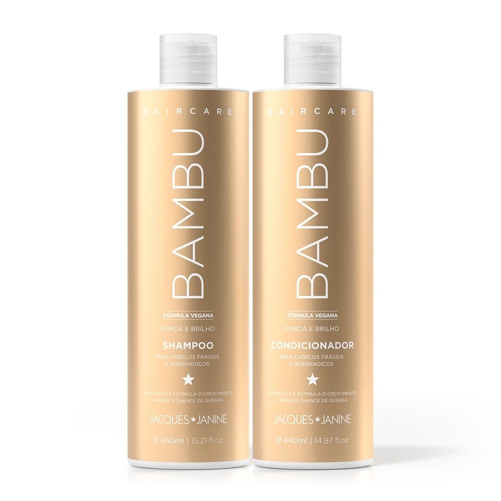Kit Shampoo Jacques Janine Haircare Bambu 450ml + 440ml