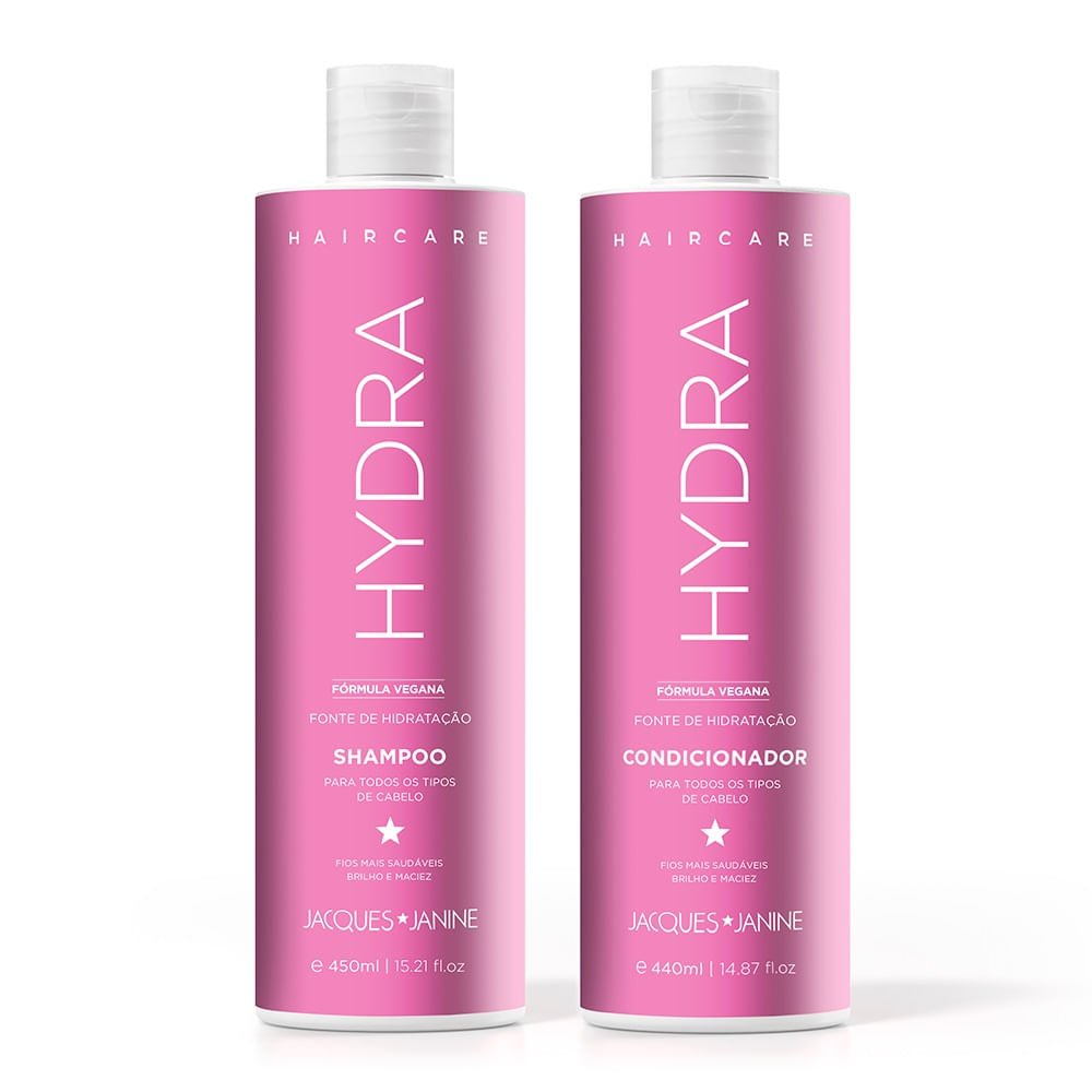 Kit Shampoo e Condicionador Jacques Janine Haircare Hydra 450ml + 440ml ÚNICO 1