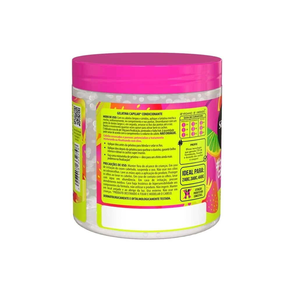 Gelatina Capilar Salon Line Cachos dos Sonhos Pink Lemonade 550g 550g 2
