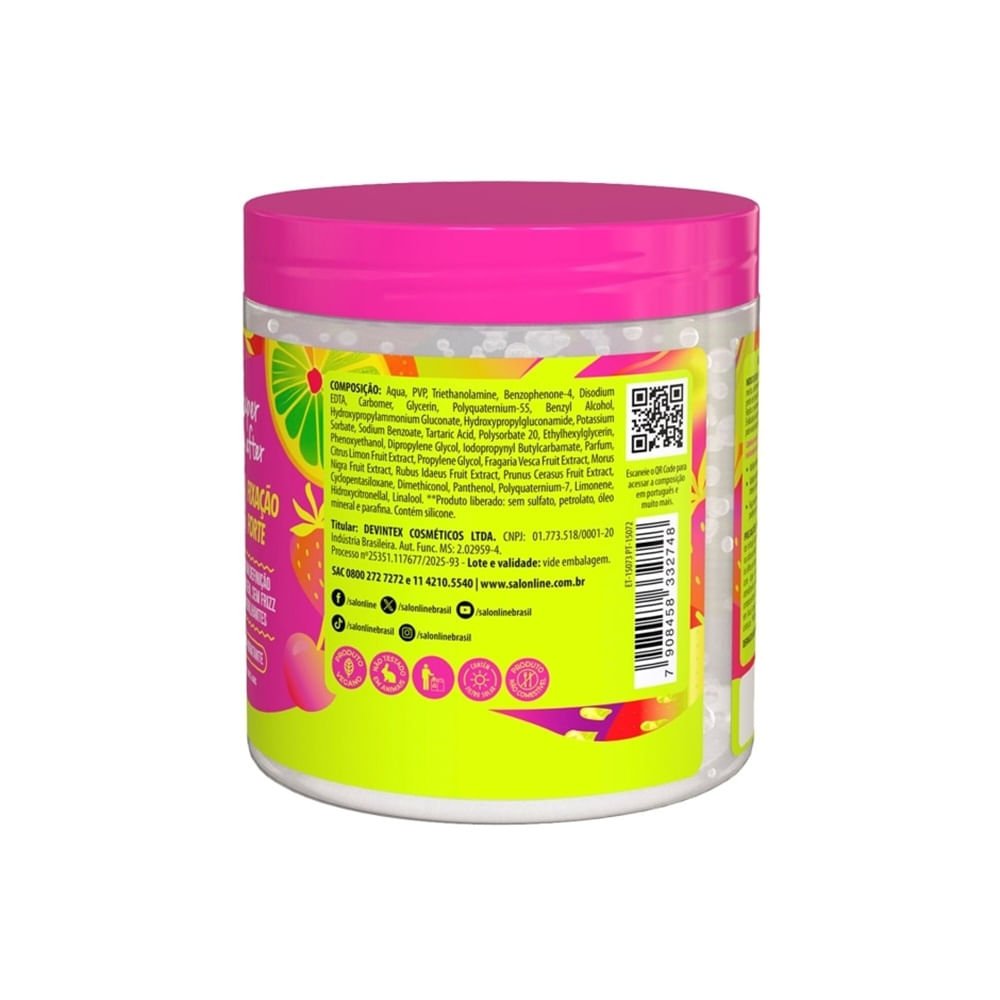 Gelatina Capilar Salon Line Cachos dos Sonhos Pink Lemonade 550g 550g 3