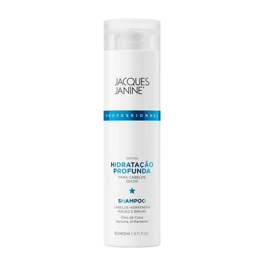 Kit Shampoo + Condicionador 240ml + Máscara Capilar Jacques Janine Hidratação Profunda 80g ÚNICO 3