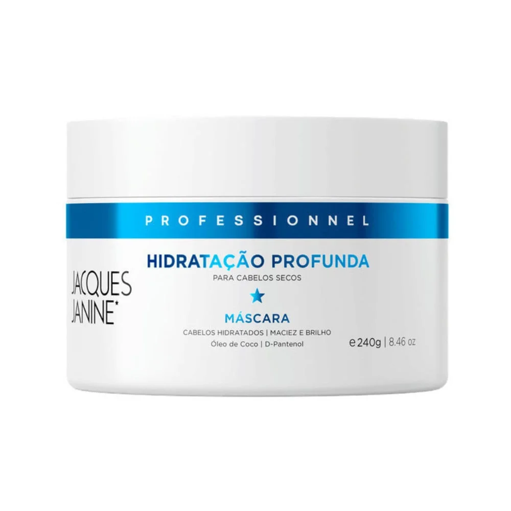Kit Shampoo + Condicionador 240ml + Máscara Capilar Jacques Janine Hidratação Profunda 80g ÚNICO 5