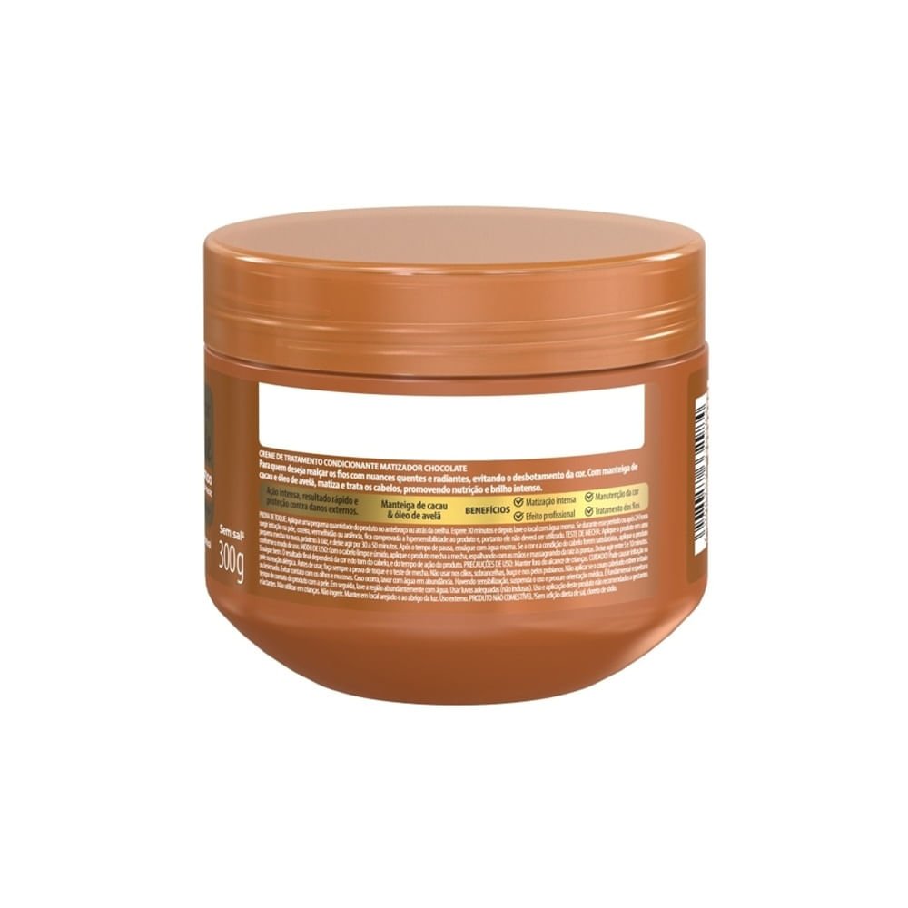 Máscara Capilar Salon Line Meu Liso Matizador Chocolate 300g 300g 2