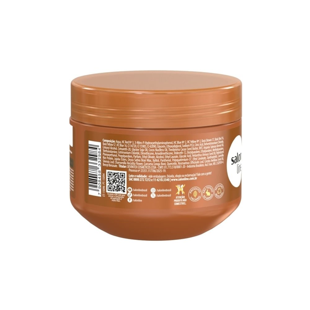 Máscara Capilar Salon Line Meu Liso Matizador Chocolate 300g 300g 3