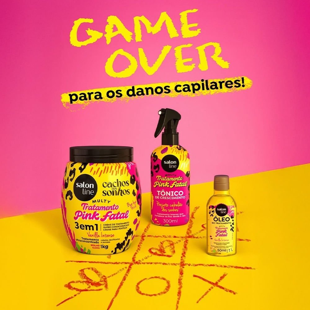 Tônico Capilar Salon Line Cachos dos Sonhos Pink Fatal 300ml 300ml 3