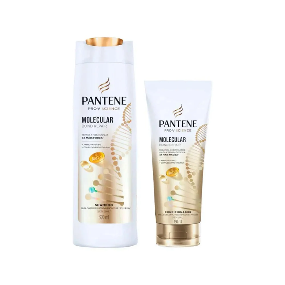 Kit Pantene Molecular Bond Repair Shampoo 300ml + Condicionador 150ml ÚNICO 2