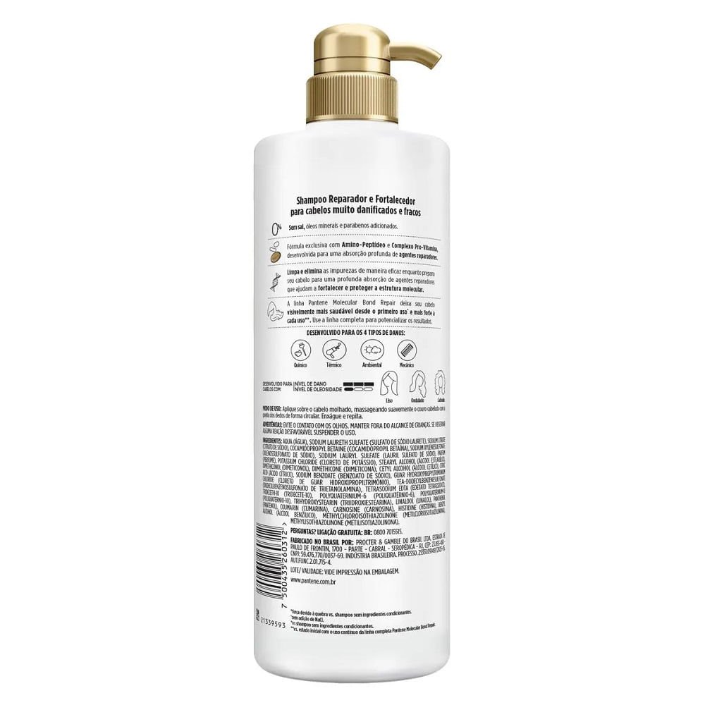 Shampoo Pantene Pro-V Science Molecular Bond Repair 510ml 510ml 2