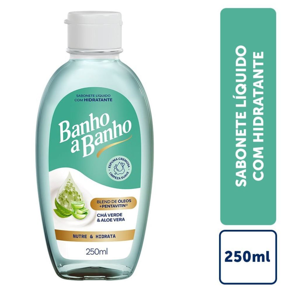 Sabonete Líquido Banho a Banho Hidratante Chá Verde e Aloe Vera 250ml 250ml 2