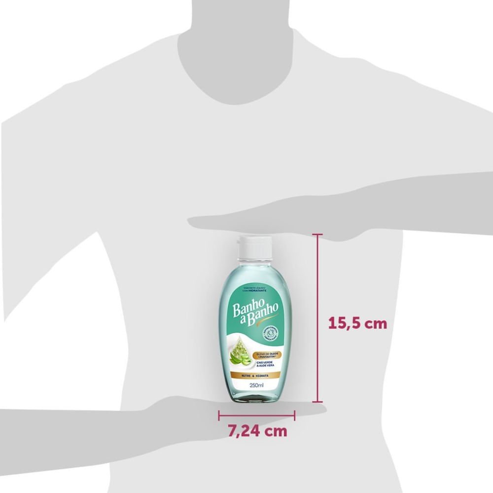 Sabonete Líquido Banho a Banho Hidratante Chá Verde e Aloe Vera 250ml 250ml 3
