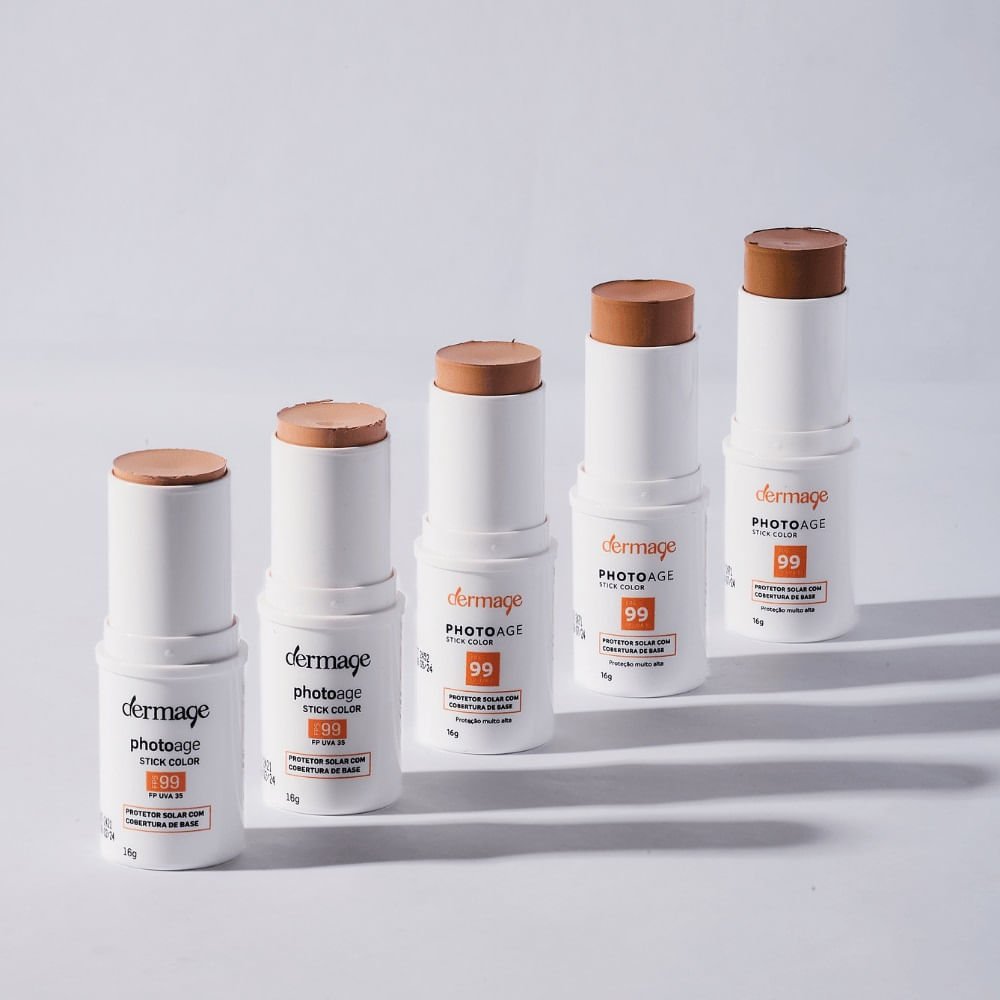 Protetor Solar Facial Dermage Photoage Stick Color Médio Intense Fps99 16g 16g 5
