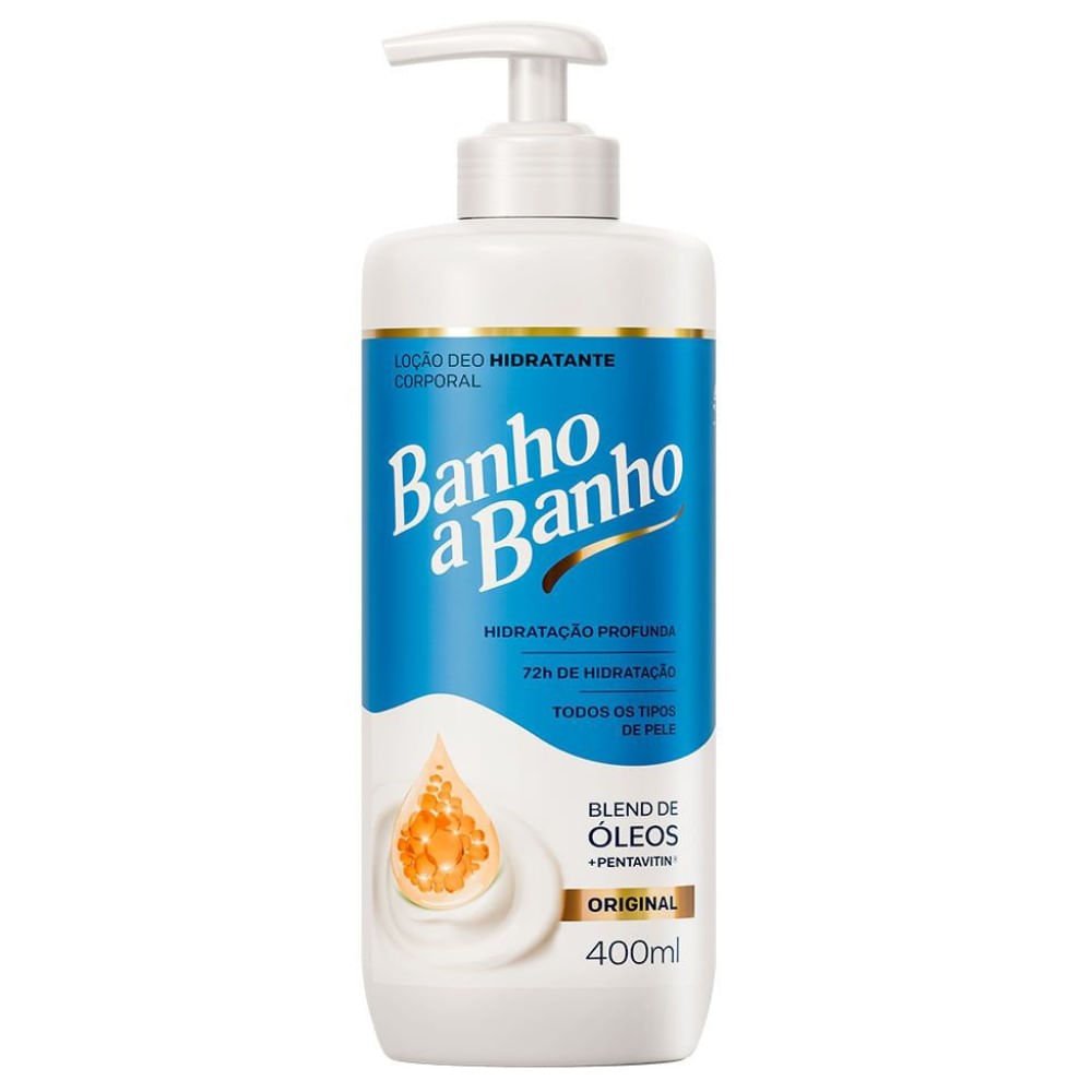 Loção Deo Hidratrante Corporal Banho a Banho Blend de Óleos + Pentavitin Original 400ml