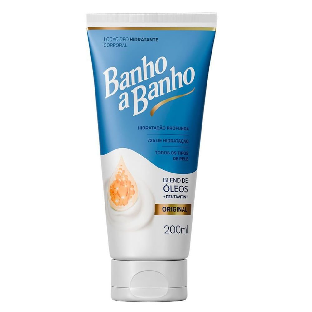 Loção Deo Hidratrante Corporal Banho a Banho Blend de Óleos + Pentavitin Original 200ml
