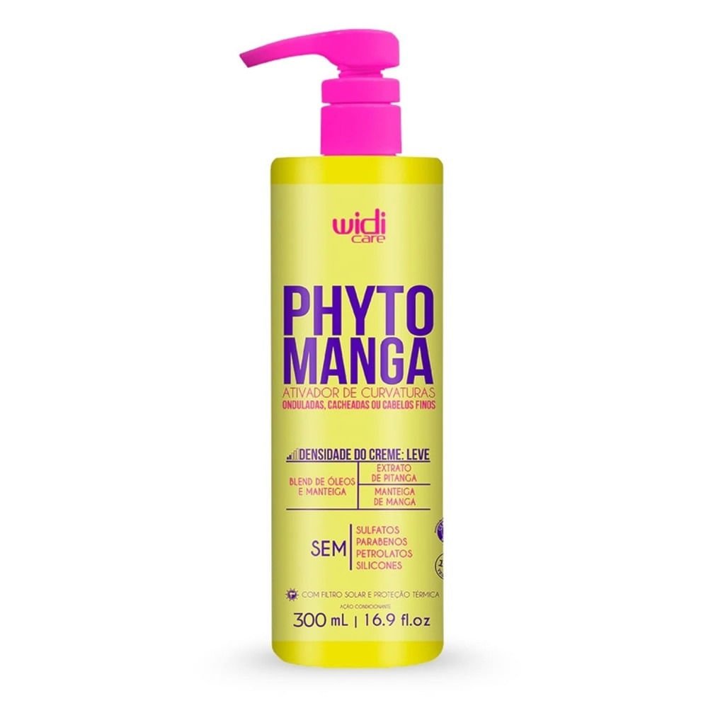 Kit Phytomanga Widi Care Shampoo 300ml + Gelatina 300g + Ativador de Curvaturas 300ml ÚNICO 4