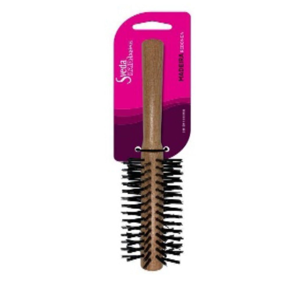 Escova de Cabelo Sveda Hair Madeira Redonda