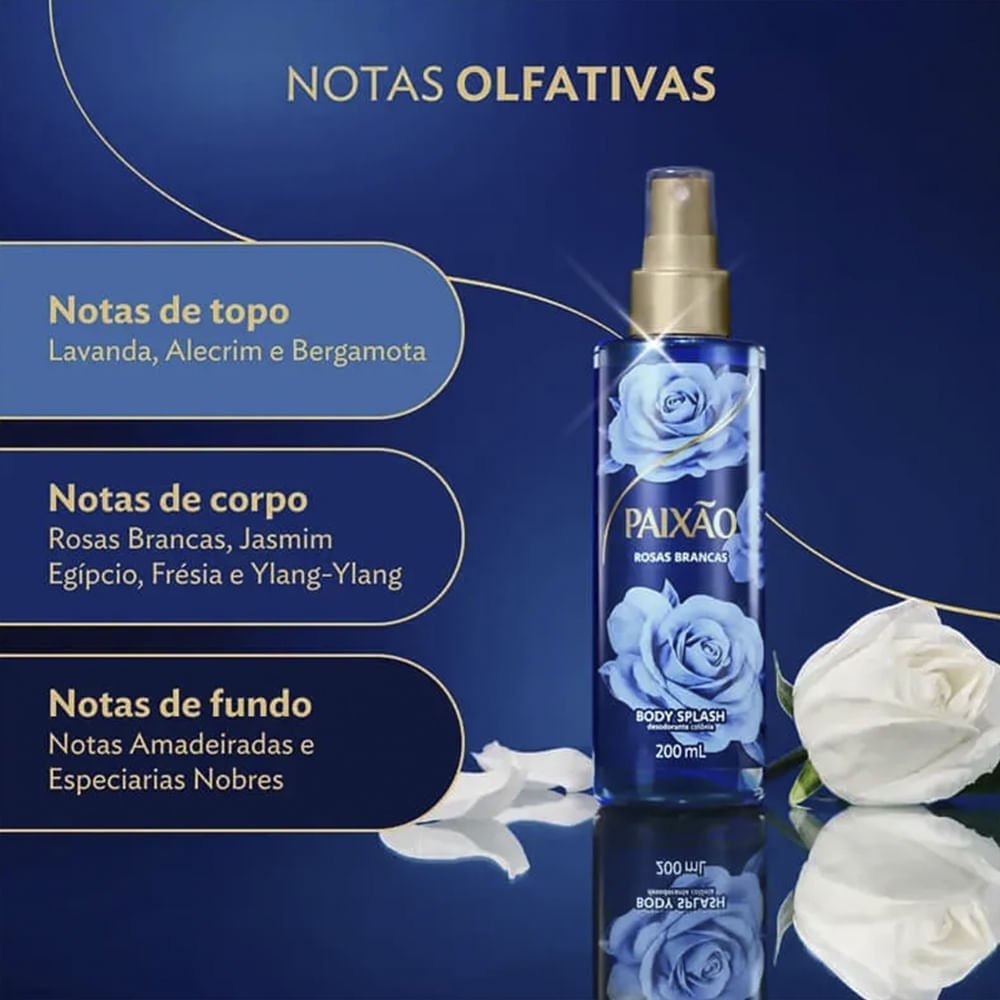 Body Splash Paixão Inspiradora Rosas Brancas 200ml 200ml 4