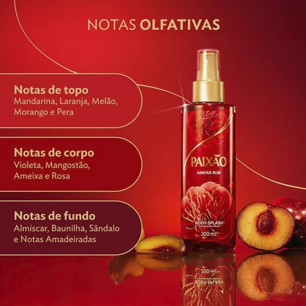 Body Splash Paixão Tentadora Ameixa Rubi 200ml 200ml 4