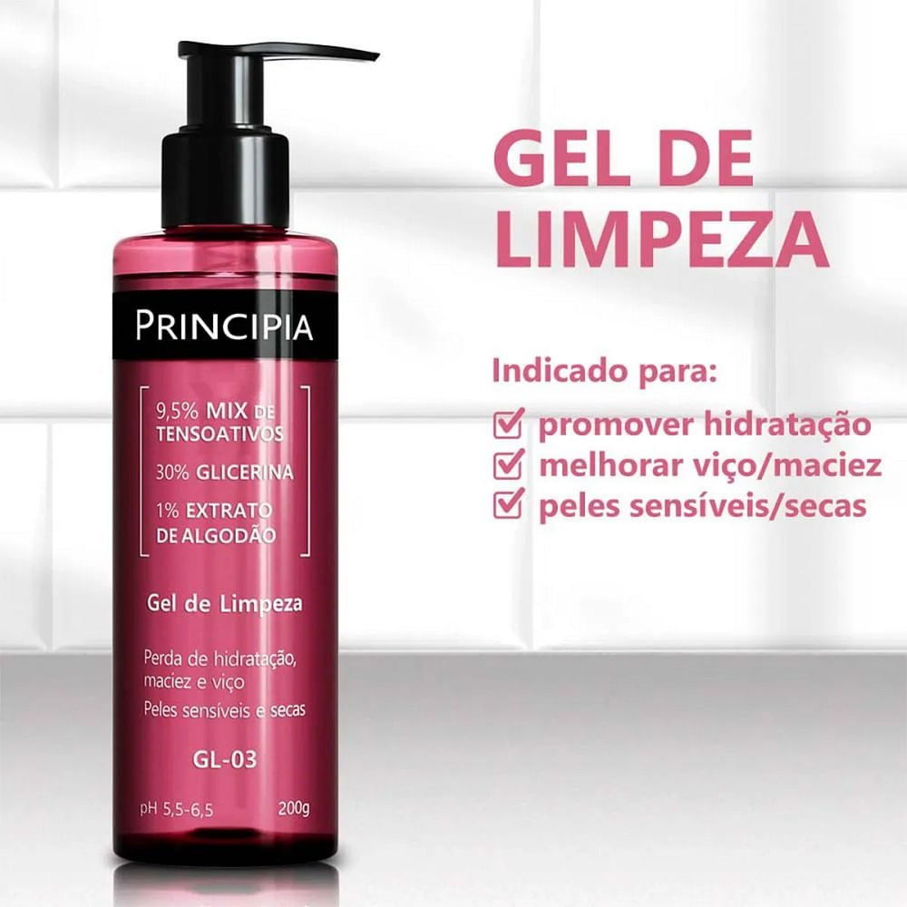 Gel de Limpeza Facial Principia GL-03 200ml 200ml 3