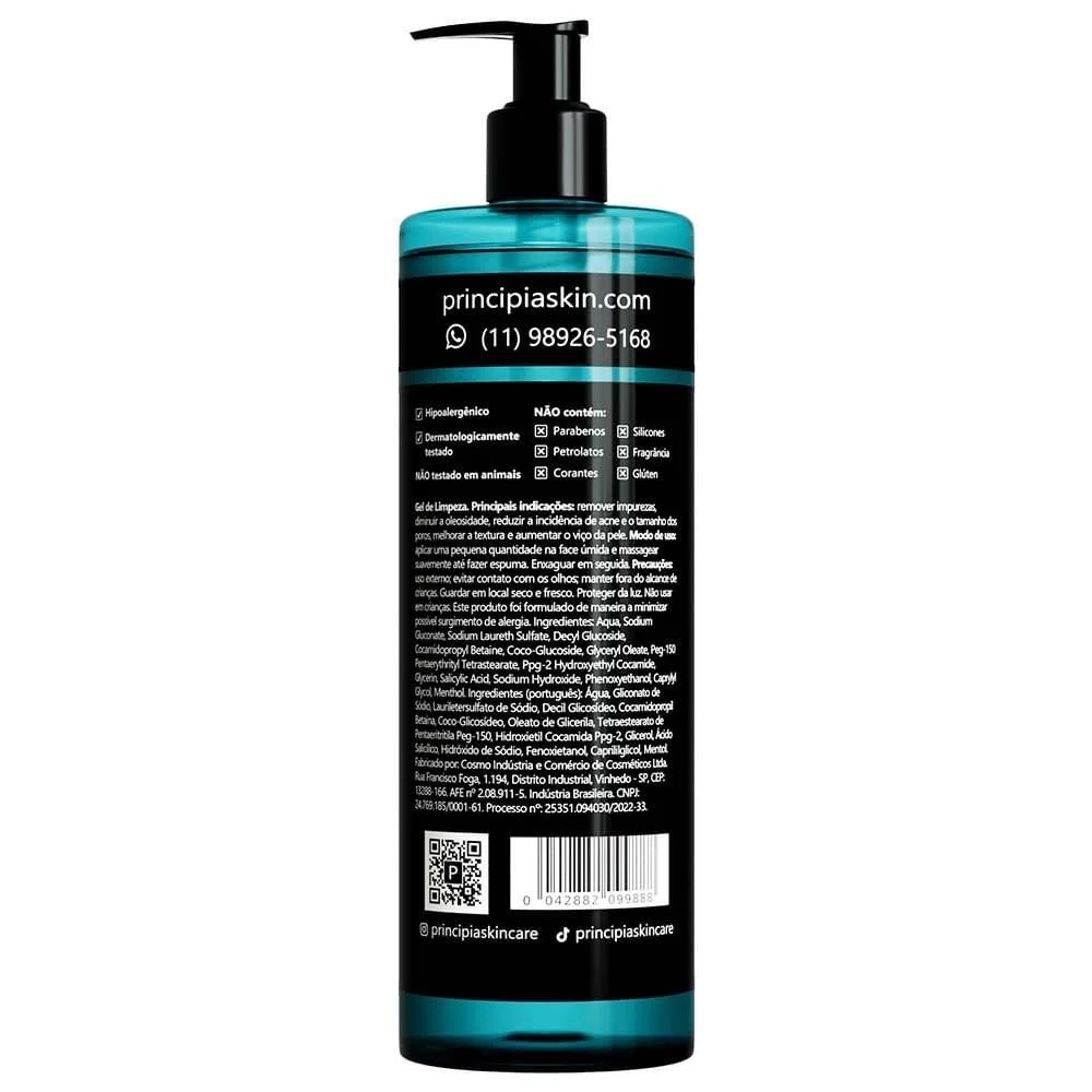 Gel de Limpeza Facial Principia GL-01 500ml 500ml 2