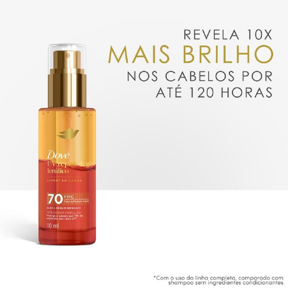Óleo + Sérum Bifásico Dove UV Repair & Glow + Ferúlico 110ml 110ml 4