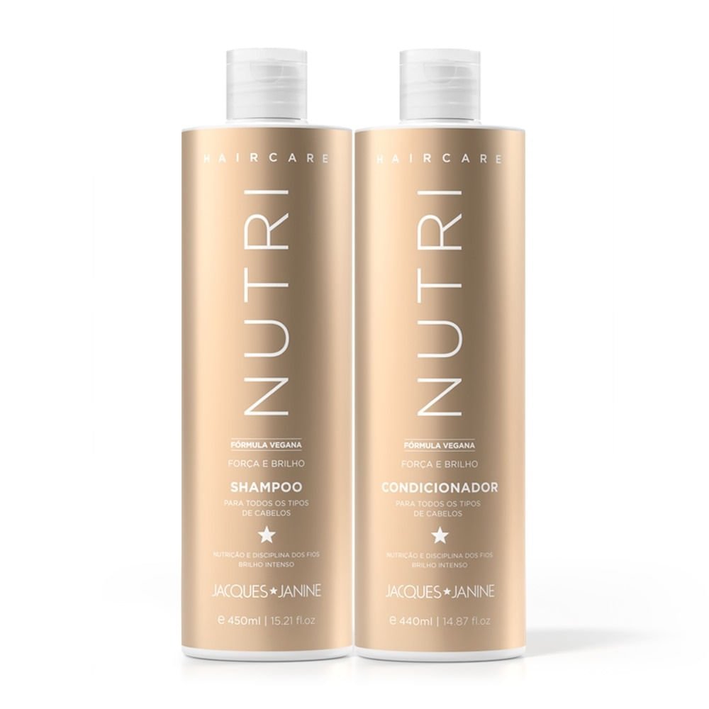 Kit Shampoo e Condicionador Jacques Janine Haircare Nutri 450ml + 440ml