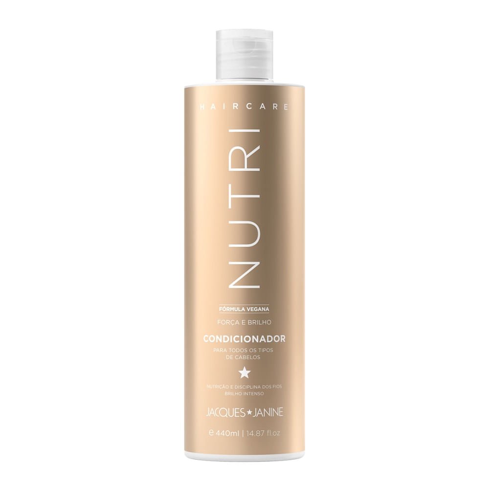 Kit Shampoo e Condicionador Jacques Janine Haircare Nutri 450ml + 440ml ÚNICO 3