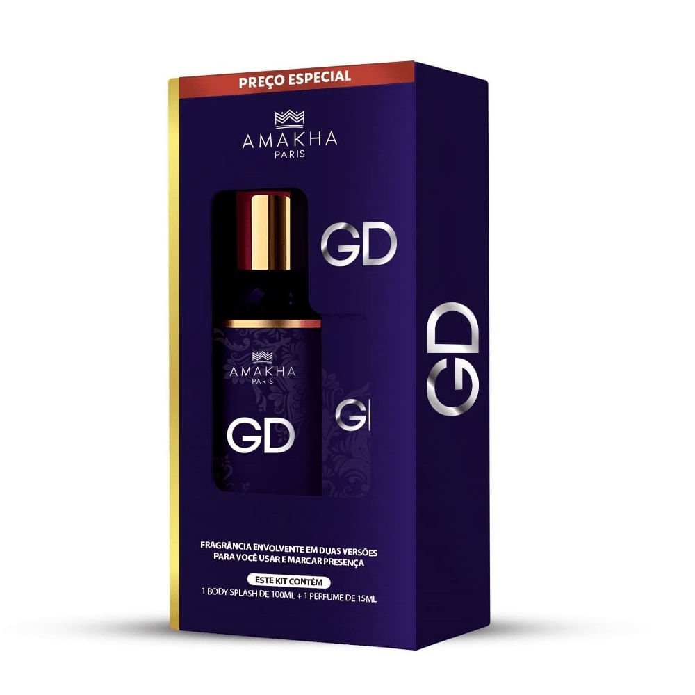 Kit Amakha Paris GD Woman Body Splash 100ml + Perfume 15ml