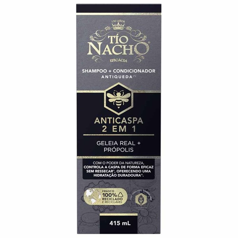 Shampoo Anticaspa 2 em 1 Tio Nacho Geleia Real 415ml