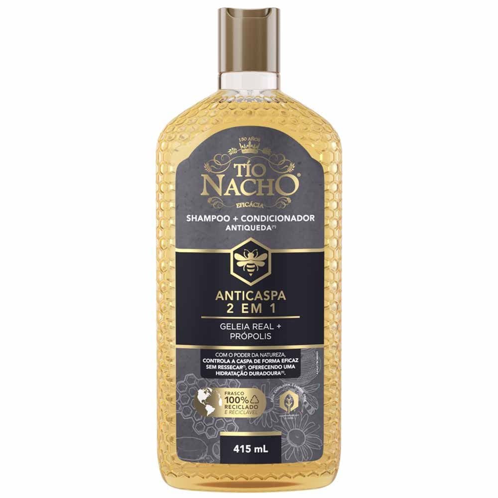 Shampoo Anticaspa 2 em 1 Tio Nacho Geleia Real 415ml 415ml 2