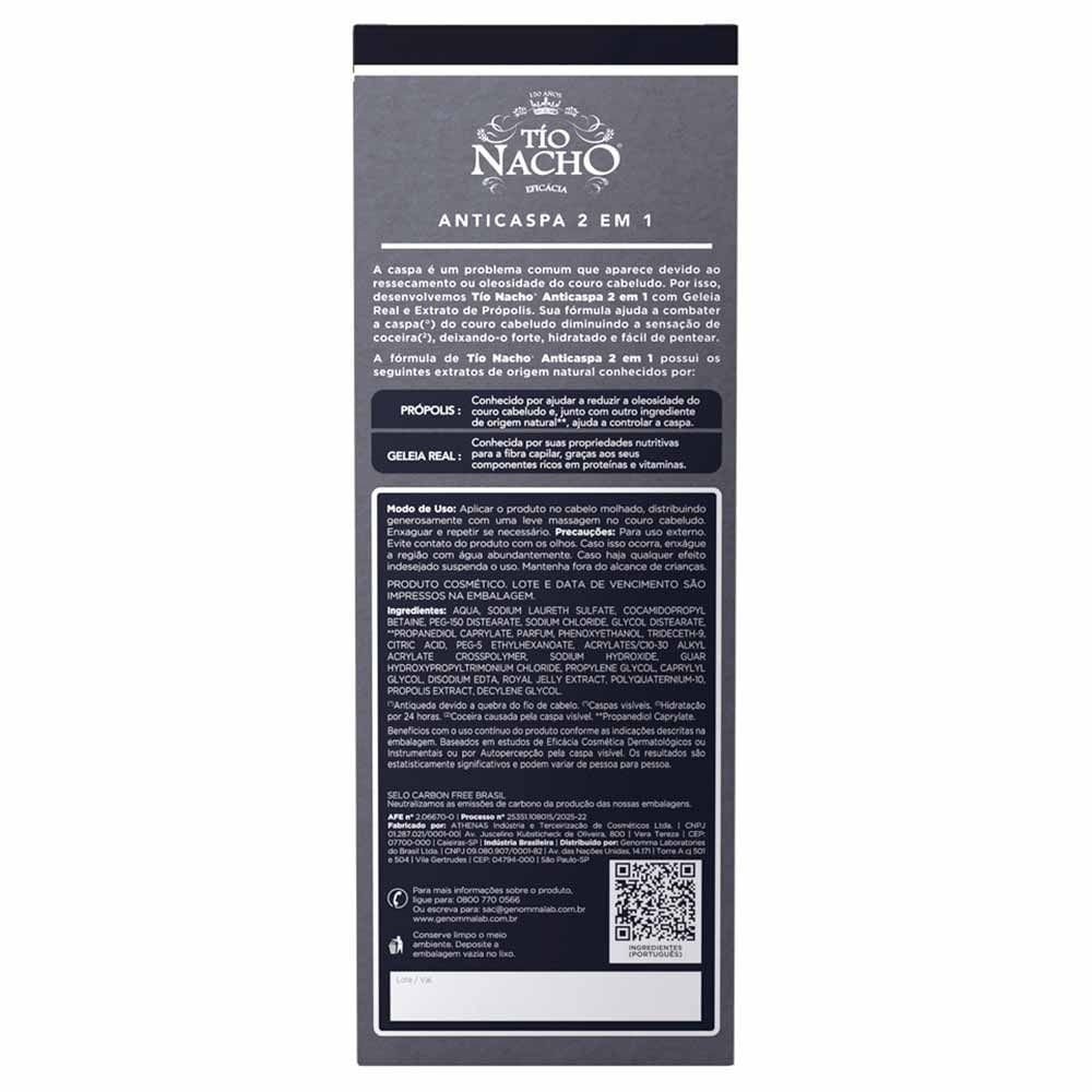 Shampoo Anticaspa 2 em 1 Tio Nacho Geleia Real 415ml 415ml 3