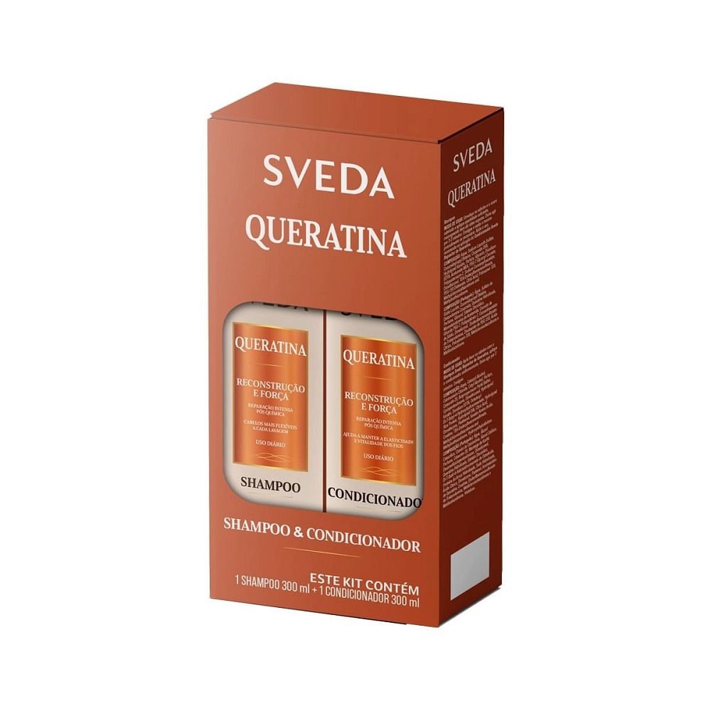 Kit Sveda Hair Queratina Shampoo + Condicionador 300ml Cada