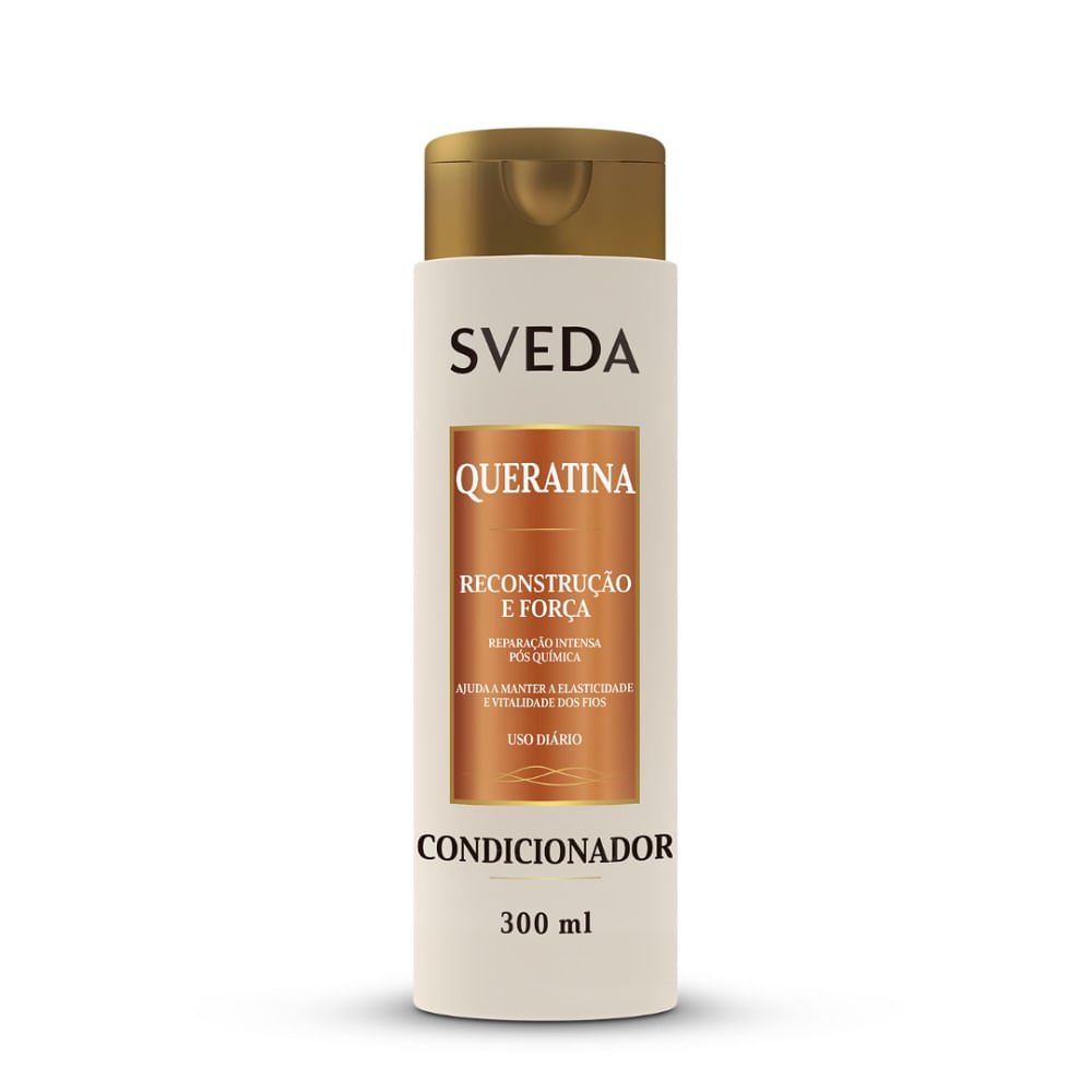 Kit Sveda Hair Queratina Shampoo + Condicionador 300ml Cada ÚNICO 3