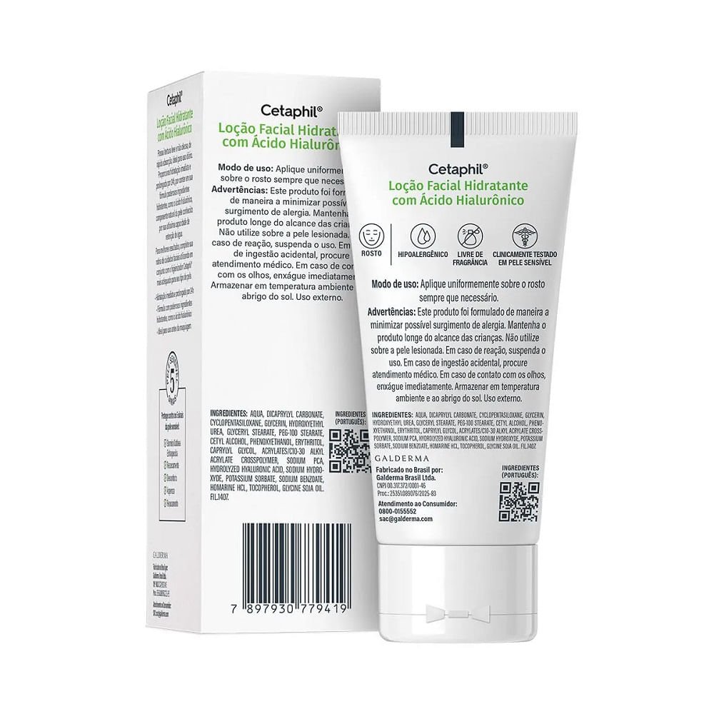 Loção Hidratante Facial Cetaphil com Ácido Hialurônico Ultraleve 50ml 50ml 2
