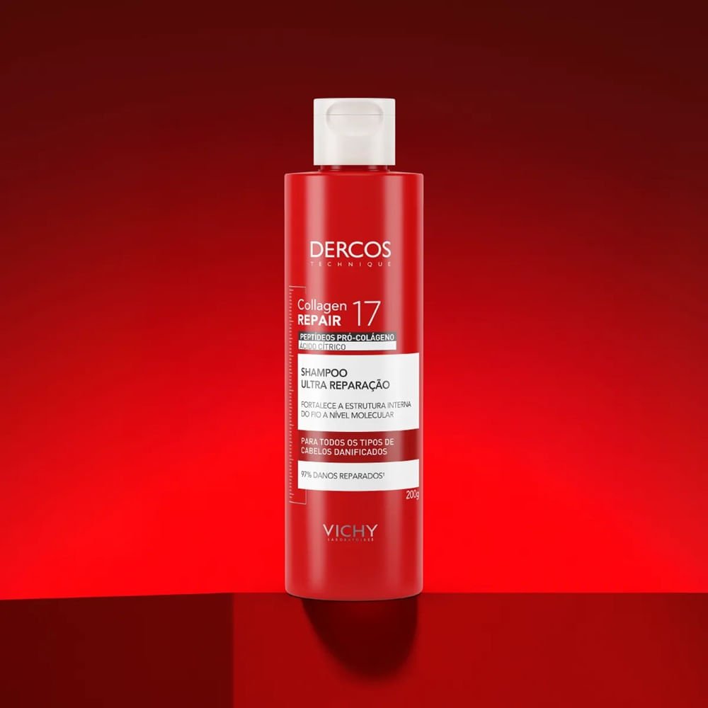 Shampoo Ultra Reparação Vichy Dercos Collagen Repair 17 200g 200g 6