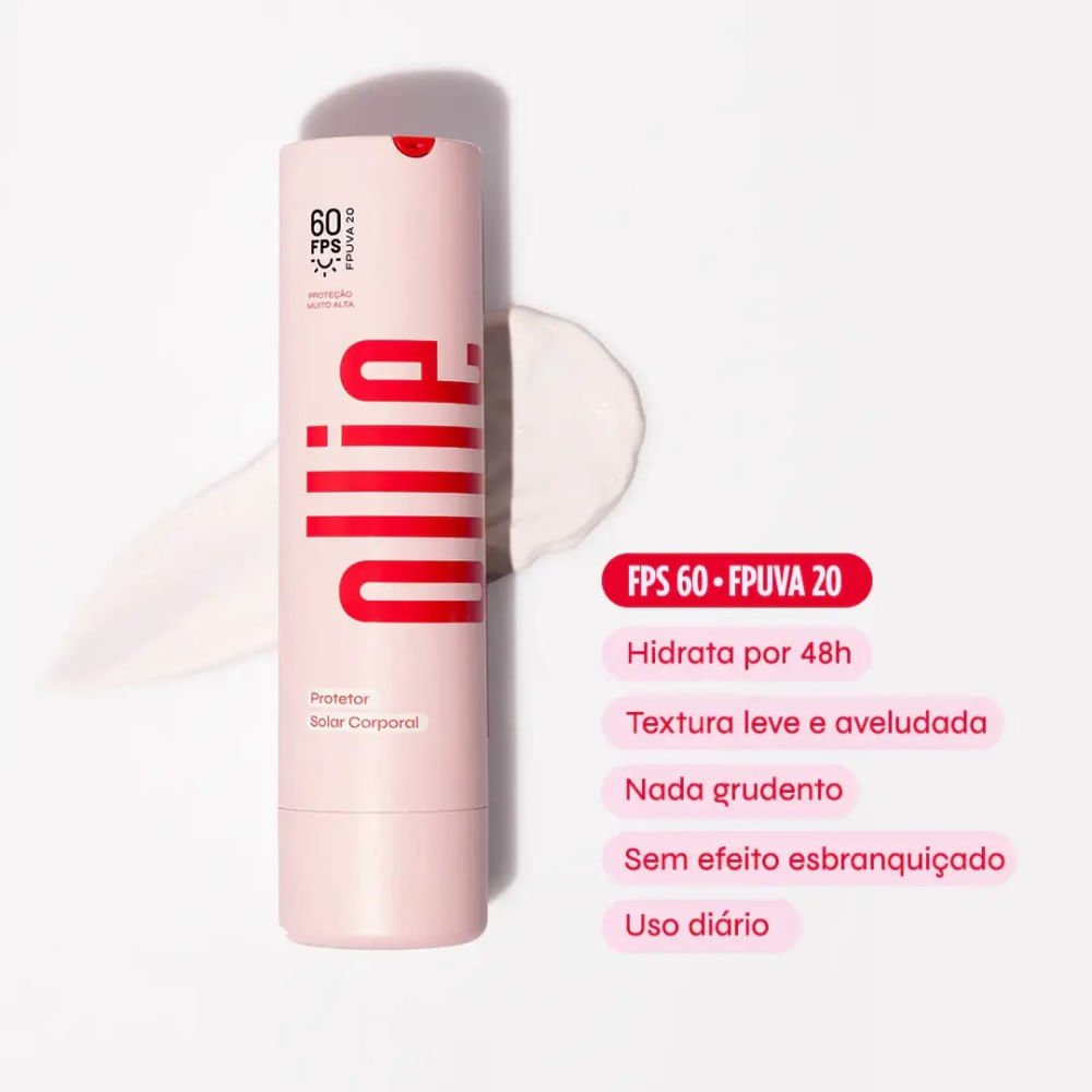 Protetor Solar Corporal Ollie Hidratante Fps 60 100ml 100ml 3