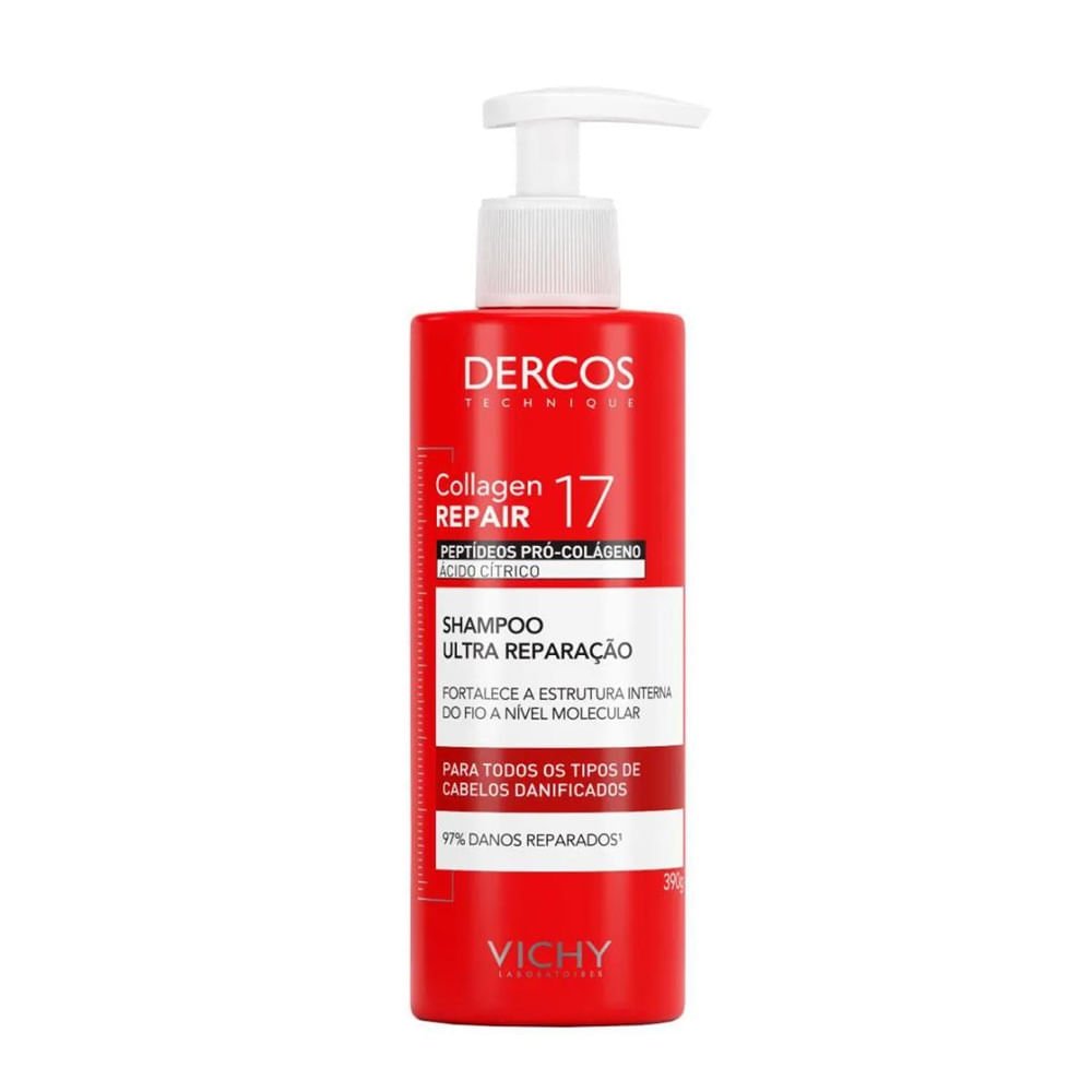 Shampoo Ultra Reparação Vichy Dercos Collagen Repair 17 390g