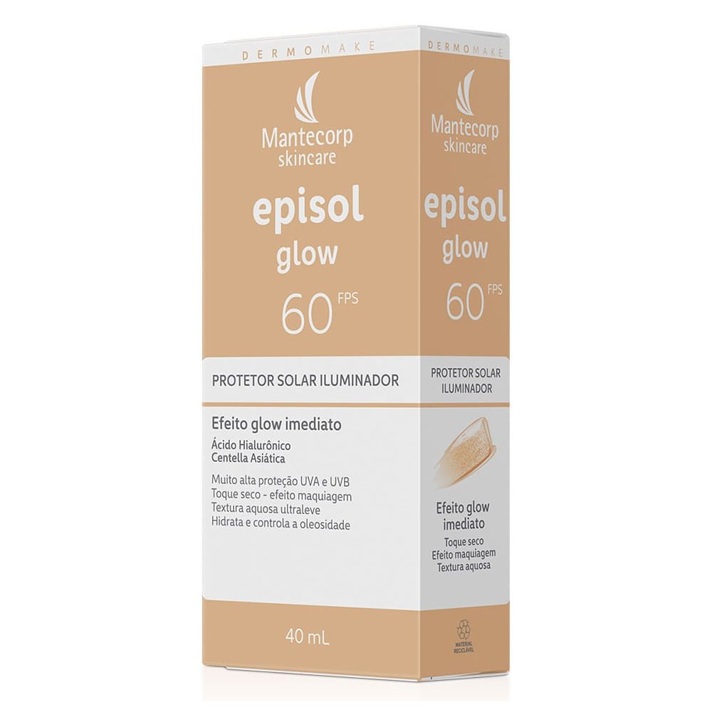 Protetor Solar Iluminador Mantecorp Skincare Episol Glow FPS 60 40ml Glow 2
