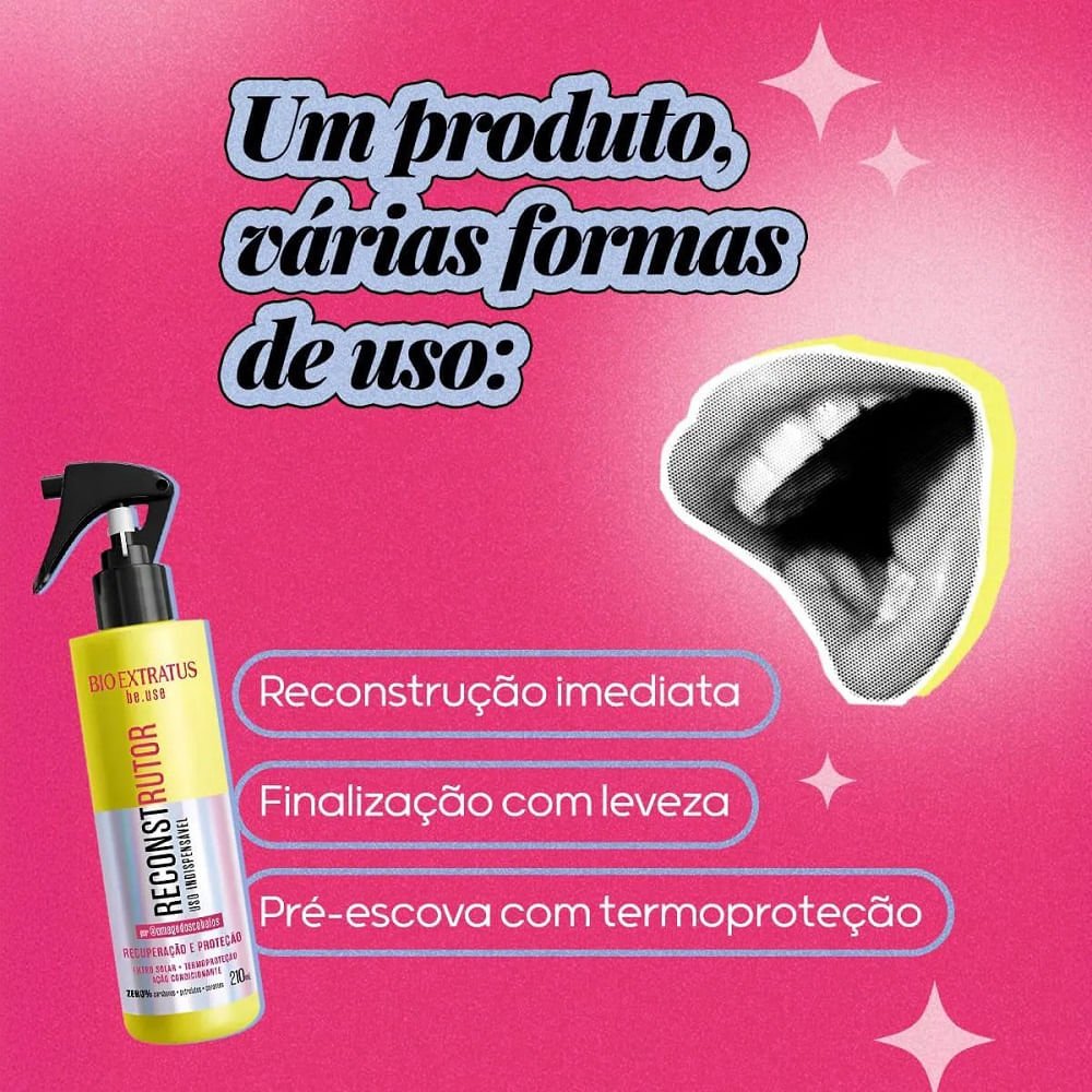 Finalizador Capilar Bio Extratus Reconstrutor Be.Use 210ml 210ml 5