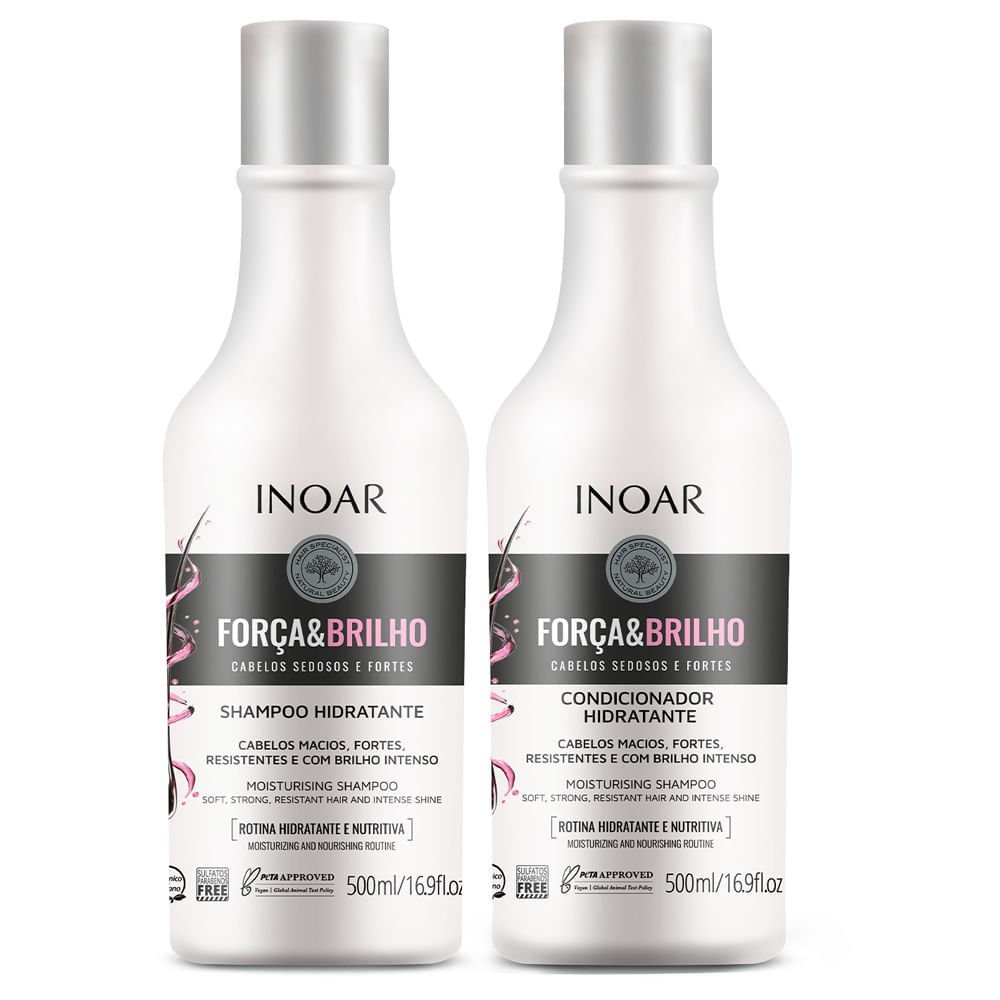 Shampoo e Condicionador INOAR Força e Brilho 500ml