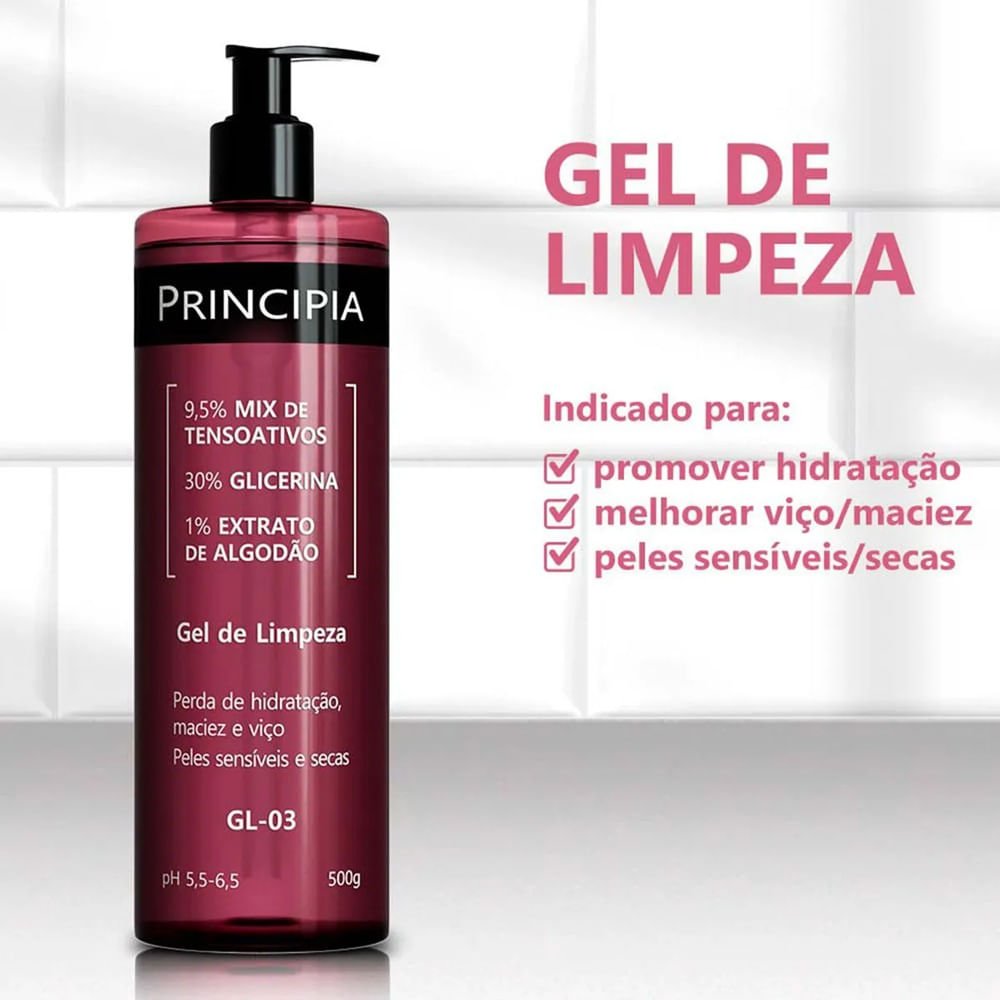 Gel de Limpeza Facial Principia GL-03 500ml 500ml 3