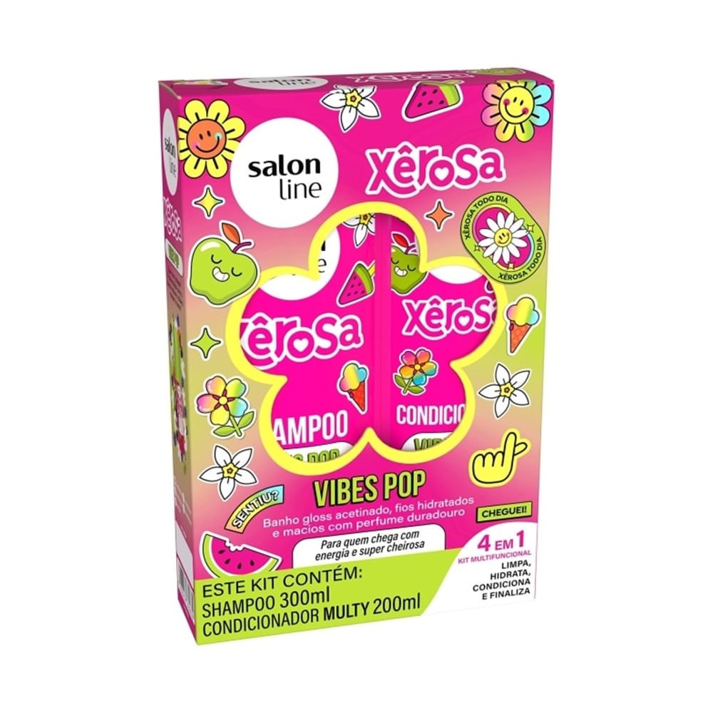 Kit Salon Line Xêrosa Vibes Pop Shampoo 300ml + Condicionador Multy 200ml
