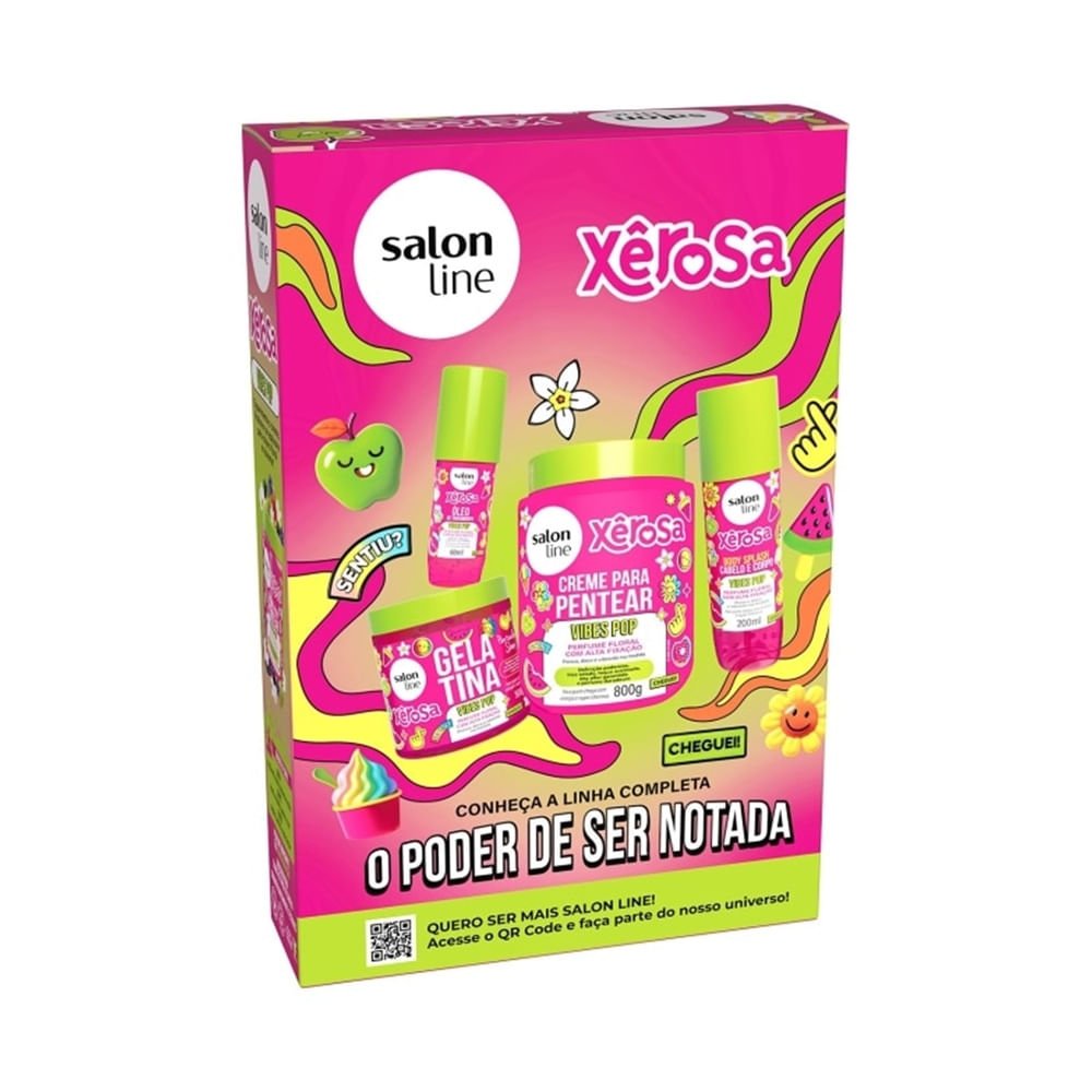 Kit Salon Line Xêrosa Vibes Pop Shampoo 300ml + Condicionador Multy 200ml 200ml 3