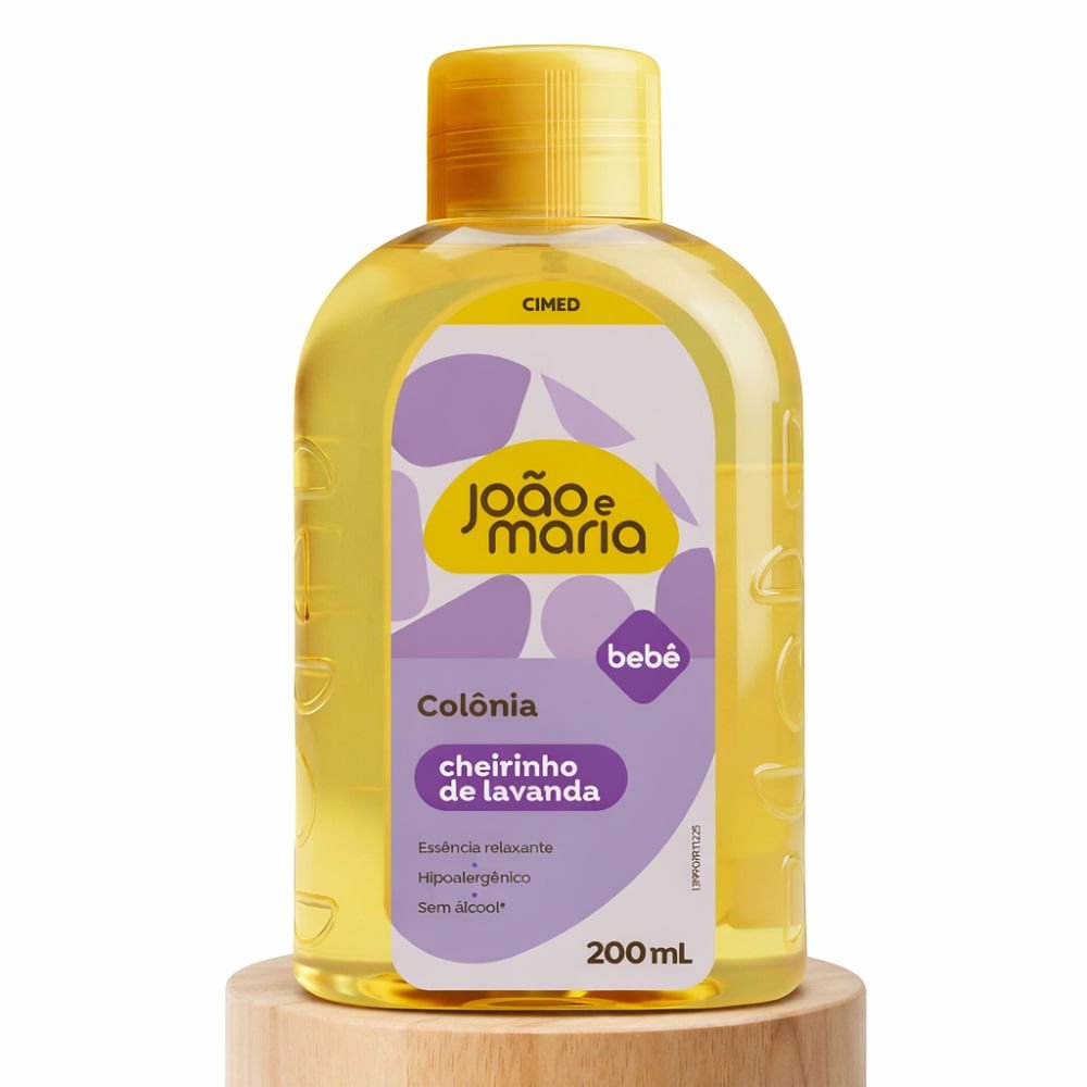 Colônia João e Maria Bebê Cimed Cheirinho de Lavanda 200ml 200ml 2