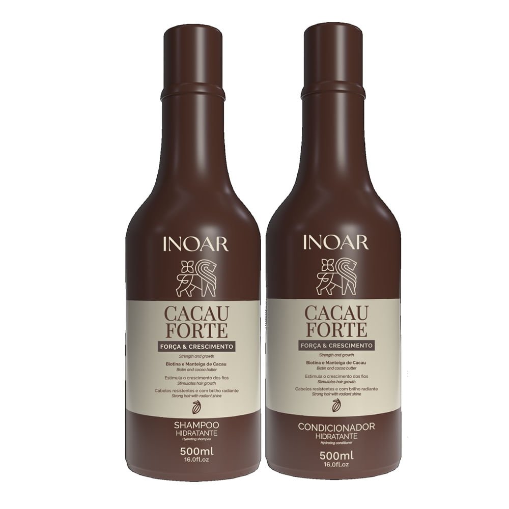 Shampoo e Condicionador INOAR Força Brilho 500ml