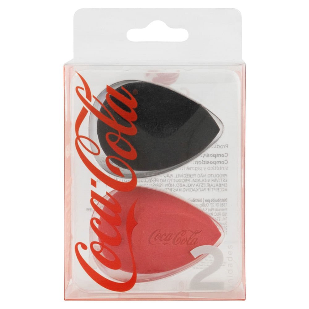 Kit Esponja de Maquiagem CONDOR Coca Cola 2 Unidades