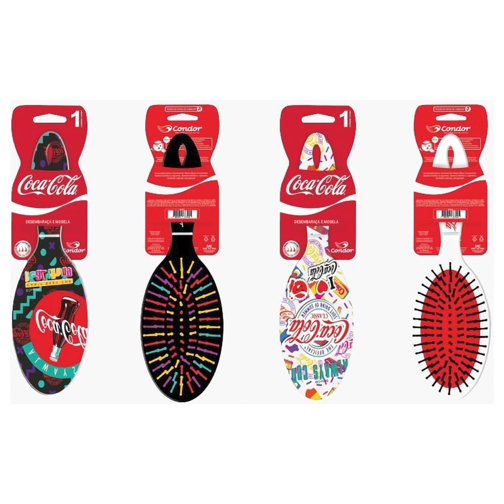 Escova de Cabelo CONDOR Coca-Cola 1un Preto 5