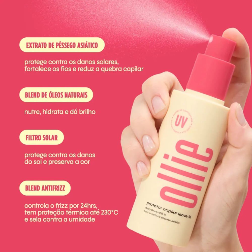 Protetor Capilar Leave-In Ollie Spray 100ml 100ml 9