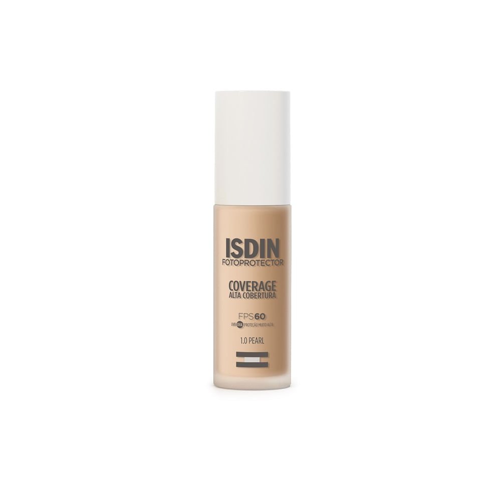 Base com Protetor Solar Facial Isdin Coverage 1.0 Pearl 30g