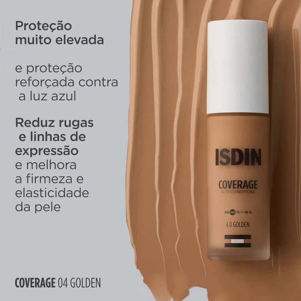 Base com Protetor Solar Facial Isdin Coverage 30g 30g 2