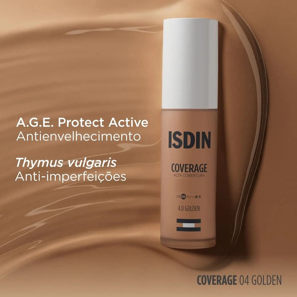 Base com Protetor Solar Facial Isdin Coverage 30g 30g 3